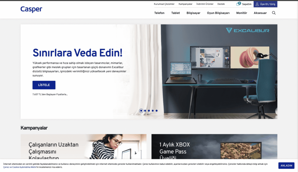 Casper mattress online store homepage showcasing modern design, lifestyle imagery, and clean product pages for easy shopping